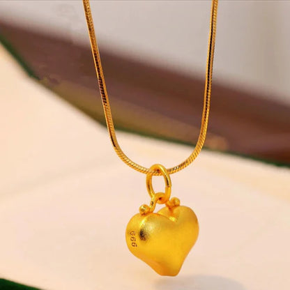 Stainless Steel Heart 18K Gold Stud Earrings