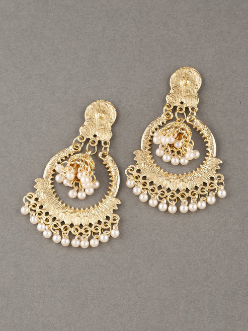 Bohemian Retro Ethnic Style Alloy Little Bell Shape Pendant Tassel Earrings